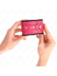 MUÑEQUERAS BDSM NEGRO Y FUCSIA AJUSTABLES KINK DE LA MARCA KINK WRIST RESTRAINT