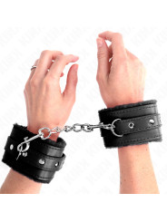 MUÑEQUERAS BDSM NEGRAS AJUSTABLES KINK PREMIUM DE LA MARCA KINK WRIST RESTRAINT