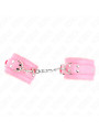 MUÑEQUERAS BDSM ROSA FORRADAS CON CORREA AJUSTABLE KINK DE LA MARCA KINK WRIST RESTRAINT