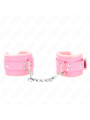 MUÑEQUERAS BDSM ROSA FORRADAS CON CORREA AJUSTABLE KINK DE LA MARCA KINK WRIST RESTRAINT