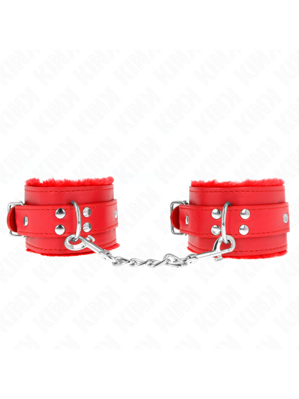 MUÑEQUERAS BDSM ROJO AJUSTABLES KINK 20-29 CM DE LA MARCA KINK WRIST RESTRAINT