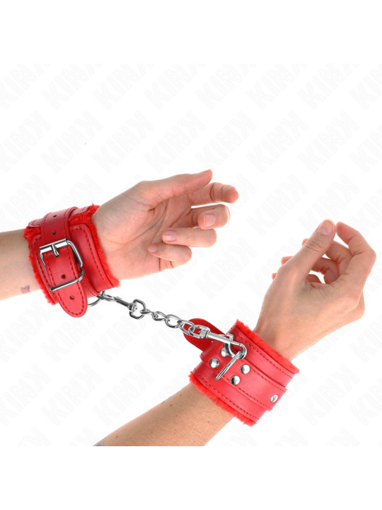MUÑEQUERAS BDSM ROJO AJUSTABLES KINK 20-29 CM DE LA MARCA KINK WRIST RESTRAINT