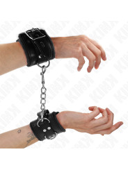 MUÑEQUERAS BDSM NEGRO AJUSTABLES KINK 20-29 CM DE LA MARCA KINK WRIST RESTRAINT