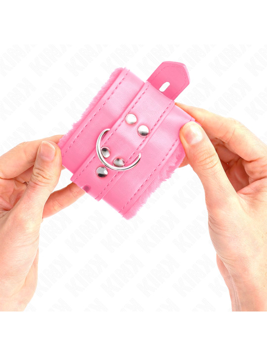MUÑEQUERAS BDSM ROSA CON CORREA AJUSTABLE KINK DE LA MARCA KINK WRIST RESTRAINT