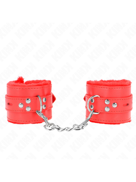 MUÑEQUERAS BDSM KINK ROJO CON CORREA AJUSTABLE DE LA MARCA KINK WRIST RESTRAINT