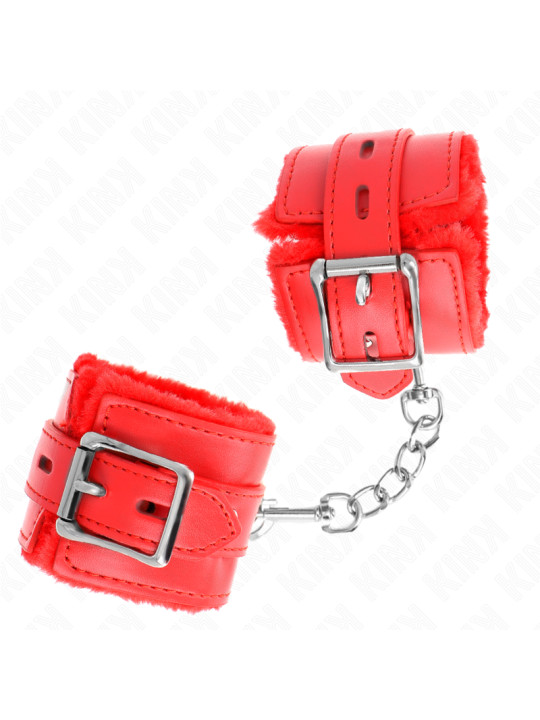 MUÑEQUERAS BDSM KINK ROJO CON CORREA AJUSTABLE DE LA MARCA KINK WRIST RESTRAINT