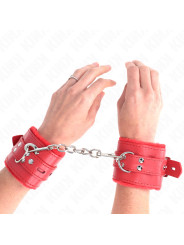 MUÑEQUERAS BDSM KINK ROJO CON CORREA AJUSTABLE DE LA MARCA KINK WRIST RESTRAINT