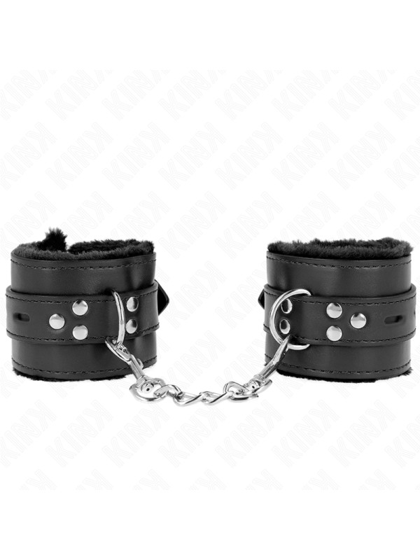 MUÑEQUERAS BDSM KINK NEGRO CON CORREA AJUSTABLE DE LA MARCA KINK WRIST RESTRAINT