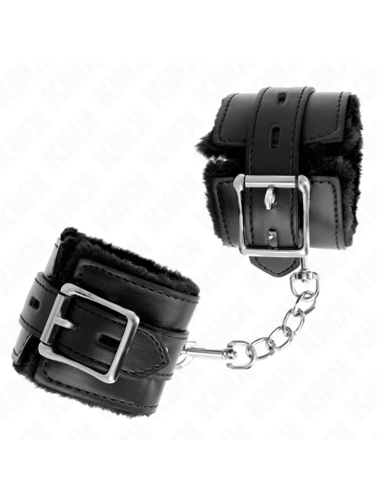 MUÑEQUERAS BDSM KINK NEGRO CON CORREA AJUSTABLE DE LA MARCA KINK WRIST RESTRAINT