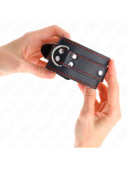 MUÑEQUERAS BDSM NEGRO Y ROJO AJUSTABLES KINK DE LA MARCA KINK WRIST RESTRAINT