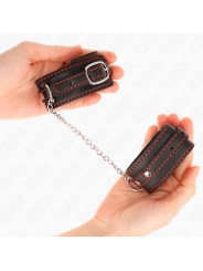 MUÑEQUERAS BDSM AJUSTABLES NEGRO Y ROJO KINK DE LA MARCA KINK WRIST RESTRAINT