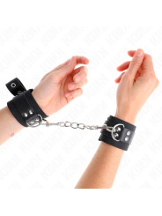 MUÑEQUERAS BDSM NEGRAS CON CORREA AJUSTABLE KINK DE LA MARCA KINK WRIST RESTRAINT
