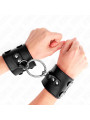 MUÑEQUERAS BDSM CON ANILLAS Y TACHUELAS NEGRO AJUSTABLE DE LA MARCA KINK WRIST RESTRAINT