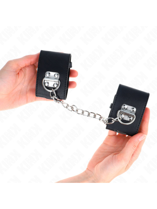 MUÑEQUERAS BDSM CON CADENA Y CIERRE CANDADO AJUSTABLE KINK DE LA MARCA KINK WRIST RESTRAINT