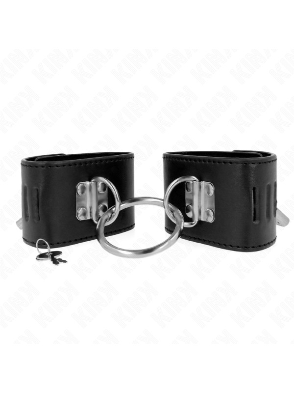 MUÑEQUERAS BDSM CON ANILLA Y CIERRE CANDADO AJUSTABLE KINK DE LA MARCA KINK WRIST RESTRAINT