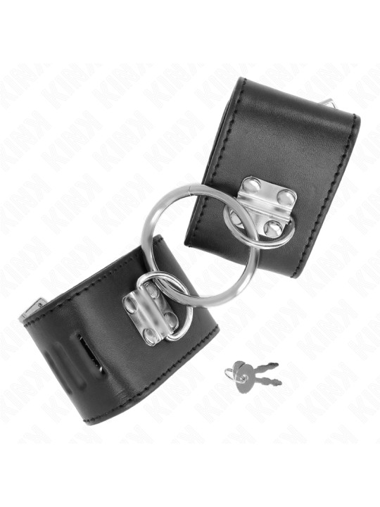 MUÑEQUERAS BDSM CON ANILLA Y CIERRE CANDADO AJUSTABLE KINK DE LA MARCA KINK WRIST RESTRAINT