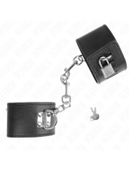 MUÑEQUERAS BDSM NEGRAS CON CIERRE CANDADO AJUSTABLE KINK DE LA MARCA KINK WRIST RESTRAINT