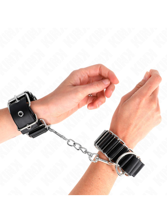 MUÑEQUERAS BDSM AJUSTABLES KINK NEGRO 16-22 CM DE LA MARCA KINK WRIST RESTRAINT