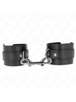 MUÑEQUERAS BDSM CON REMACHES Y HEBILLA AJUSTABLE NEGRO DE LA MARCA KINK WRIST RESTRAINT
