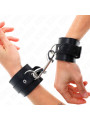 MUÑEQUERAS BDSM CON REMACHES Y HEBILLA AJUSTABLE NEGRO DE LA MARCA KINK WRIST RESTRAINT