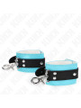 MUÑEQUERAS BDSM AJUSTABLES KINK NEGRO/AZUL PREMIUM DE LA MARCA KINK WRIST RESTRAINT