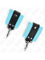 MUÑEQUERAS BDSM AJUSTABLES KINK NEGRO/AZUL PREMIUM DE LA MARCA KINK WRIST RESTRAINT