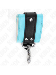 MUÑEQUERAS BDSM AJUSTABLES KINK NEGRO/AZUL PREMIUM DE LA MARCA KINK WRIST RESTRAINT