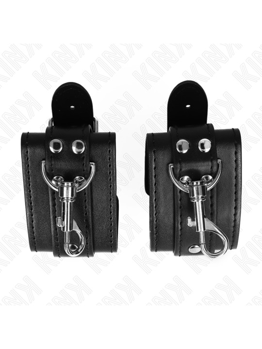 MUÑEQUERAS BDSM NEGRAS CON CERRADURA AJUSTABLE KINK DE LA MARCA KINK WRIST RESTRAINT