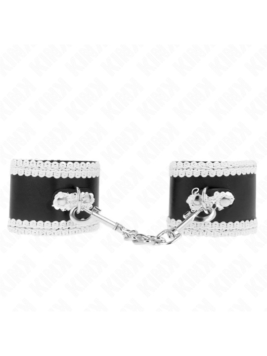MUÑEQUERAS BDSM NEGRO CON ENCAJE AJUSTABLE KINK DE LA MARCA KINK WRIST RESTRAINT