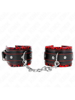 MUÑEQUERAS BDSM AJUSTABLES KINK ROJO/NEGRO DE LA MARCA KINK WRIST RESTRAINT
