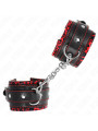 MUÑEQUERAS BDSM AJUSTABLES KINK ROJO/NEGRO DE LA MARCA KINK WRIST RESTRAINT