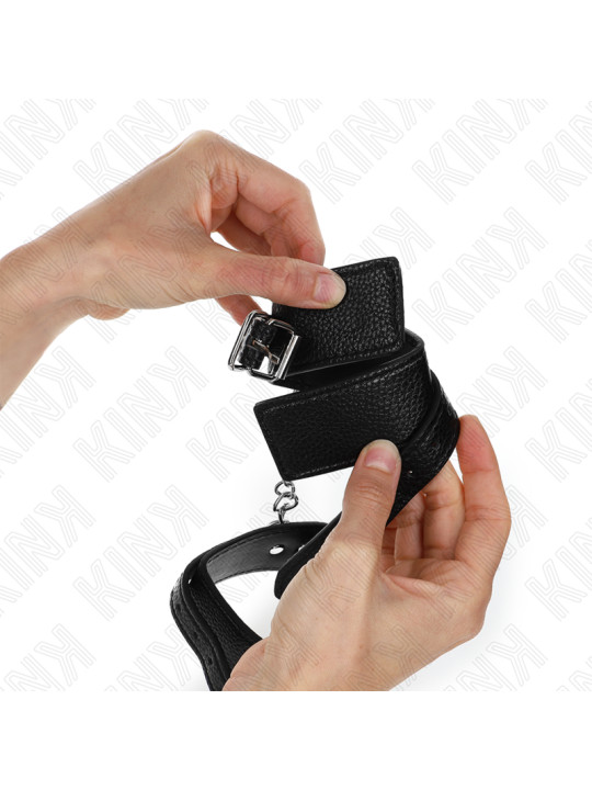 MUÑEQUERAS BDSM AJUSTABLES KINK NEGRO 20-28 CM DE LA MARCA KINK WRIST RESTRAINT
