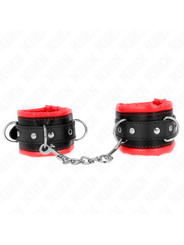 MUÑEQUERAS BDSM KINK AJUSTABLES FORRO ROJO 20-30 CM DE LA MARCA KINK WRIST RESTRAINT