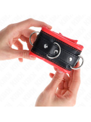 MUÑEQUERAS BDSM KINK AJUSTABLES FORRO ROJO 20-30 CM DE LA MARCA KINK WRIST RESTRAINT