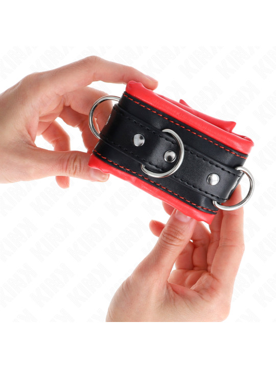 MUÑEQUERAS BDSM KINK AJUSTABLES FORRO ROJO 20-30 CM DE LA MARCA KINK WRIST RESTRAINT