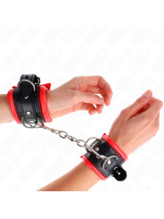 MUÑEQUERAS BDSM KINK AJUSTABLES FORRO ROJO 20-30 CM DE LA MARCA KINK WRIST RESTRAINT