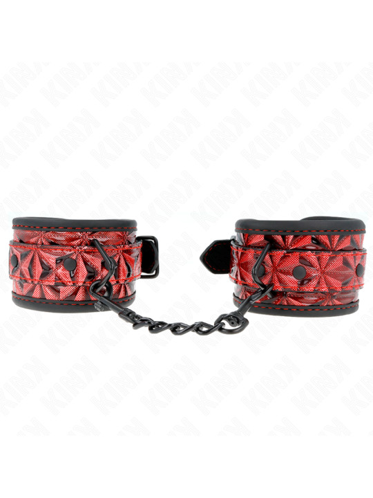 MUÑEQUERAS BDSM AJUSTABLES KINK ROJO OSCURO DE LA MARCA KINK WRIST RESTRAINT