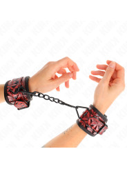 MUÑEQUERAS BDSM AJUSTABLES KINK ROJO OSCURO DE LA MARCA KINK WRIST RESTRAINT