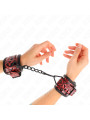 MUÑEQUERAS BDSM AJUSTABLES KINK ROJO OSCURO DE LA MARCA KINK WRIST RESTRAINT