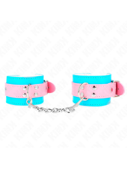 MUÑEQUERAS BDSM AJUSTABLES KINK - AZUL/ROSA 16-28 CM DE LA MARCA KINK WRIST RESTRAINT
