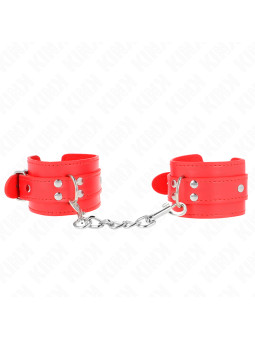 MUÑEQUERAS BDSM AJUSTABLES ROJO KINK 20-23 CM DE LA MARCA KINK WRIST RESTRAINT
