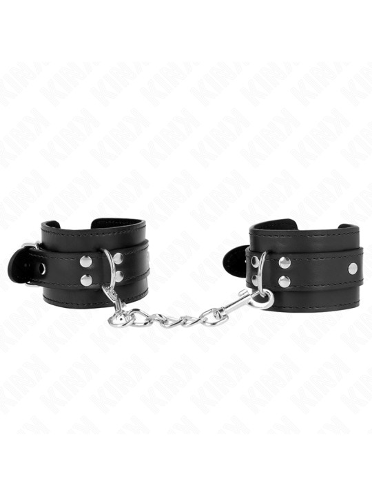 MUÑEQUERAS BDSM AJUSTABLES KINK NEGRO 20-23 CM DE LA MARCA KINK WRIST RESTRAINT