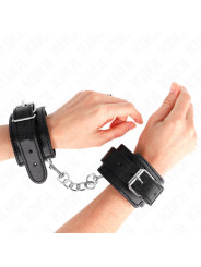MUÑEQUERAS BDSM AJUSTABLES KINK NEGRO 21-33 CM DE LA MARCA KINK WRIST RESTRAINT