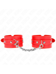 MUÑEQUERAS AJUSTABLES KINK ROJO BDSM 21-33 CM DE LA MARCA KINK WRIST RESTRAINT