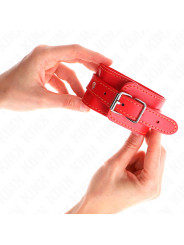 MUÑEQUERAS AJUSTABLES KINK ROJO BDSM 21-33 CM DE LA MARCA KINK WRIST RESTRAINT