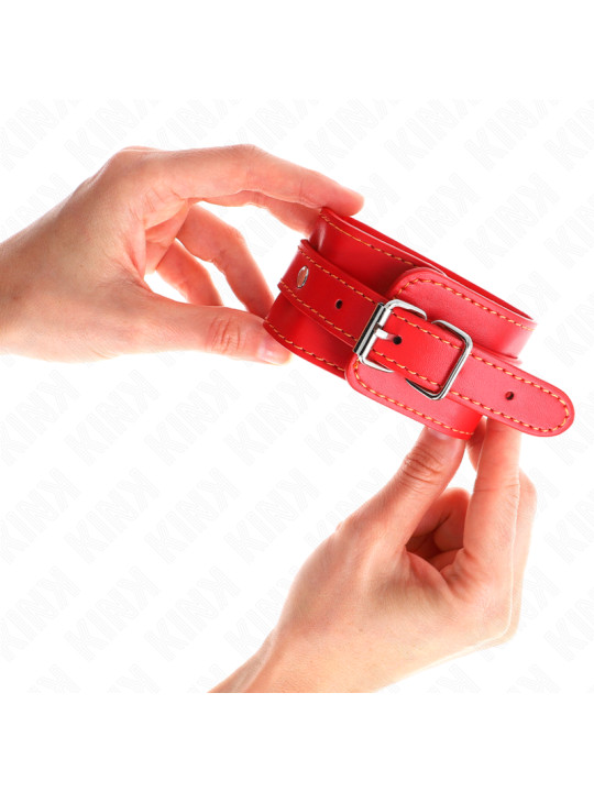MUÑEQUERAS AJUSTABLES KINK ROJO BDSM 21-33 CM DE LA MARCA KINK WRIST RESTRAINT