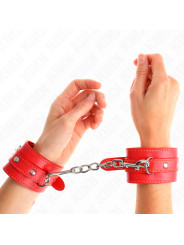 MUÑEQUERAS AJUSTABLES KINK ROJO BDSM 21-33 CM DE LA MARCA KINK WRIST RESTRAINT