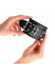 MUÑEQUERAS BDSM CON TACHUELAS NEGRAS AJUSTABLES KINK DE LA MARCA KINK WRIST RESTRAINT