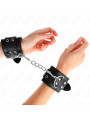 MUÑEQUERAS BDSM CON TACHUELAS NEGRAS AJUSTABLES KINK DE LA MARCA KINK WRIST RESTRAINT