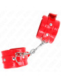 MUÑEQUERAS BDSM TACHUELAS ROJO AJUSTABLES KINK DE LA MARCA KINK WRIST RESTRAINT